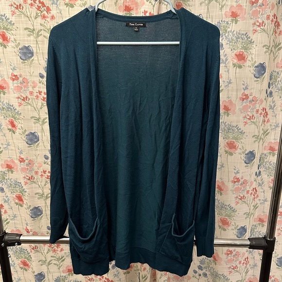 Pink Clover teal green cardigan size XL - Picture 1 of 4